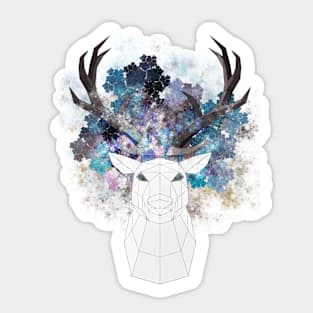 Low poly deer (art1) Sticker